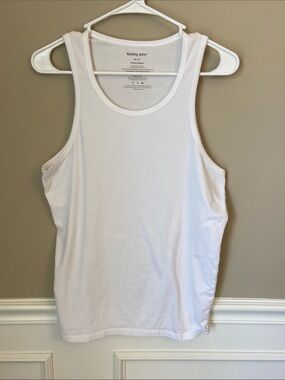 Tommy John Men’s White Scoop Neck Tank- Size Medium